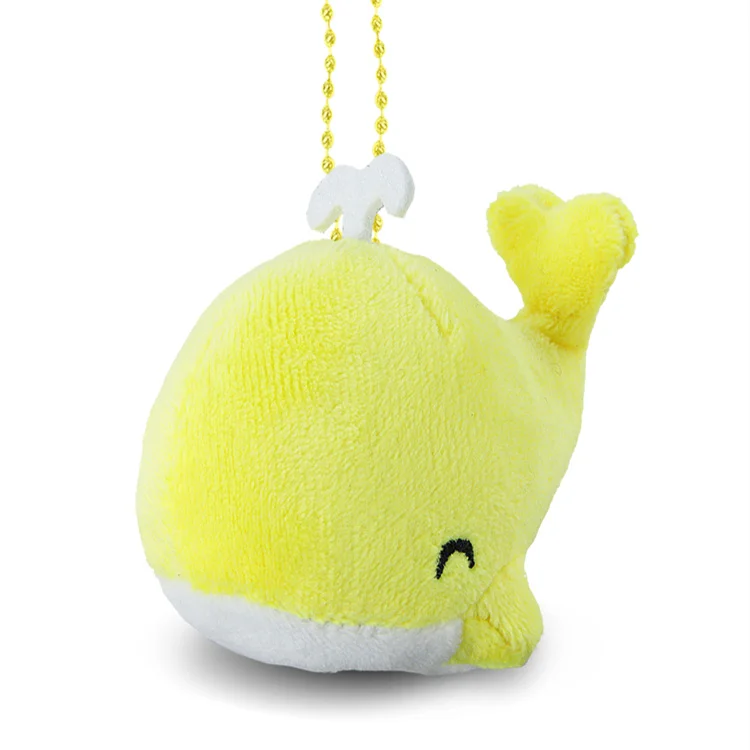 Wholesale Cheap Keychains Kawaii Custom Mini Pendant Sea Animals Plush Soft Toy Whale