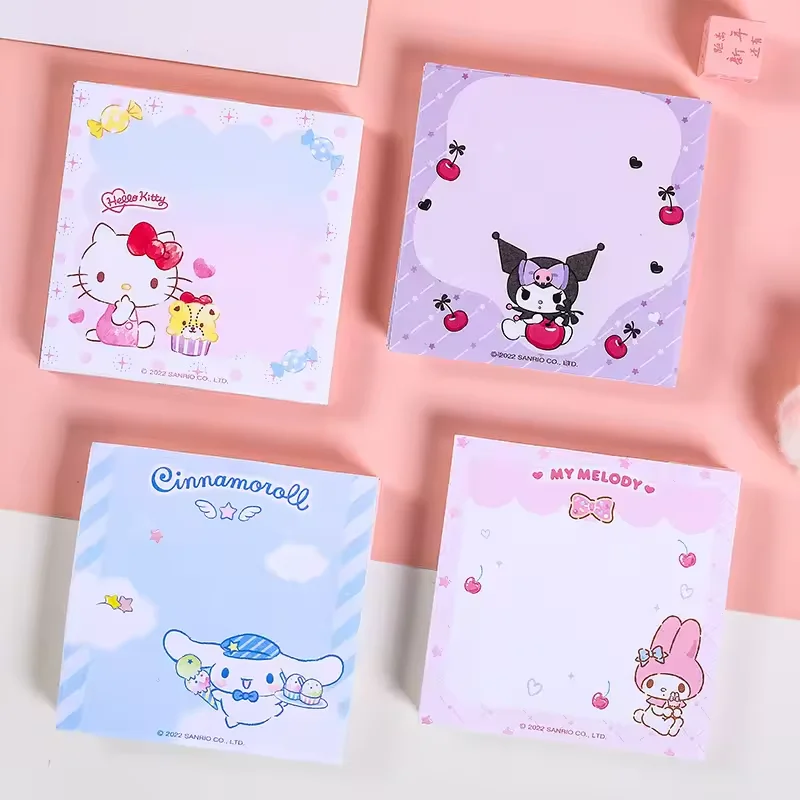 Custom Kawaii Cute Cartoon Memo Pad Self-Adhesive Multiple Designs Printed Sticky Notes for Writing pad for Promotions