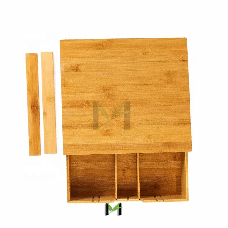 bamboo k cup holder storage drawer espresso coffee pod holder tea bag organizer for Kitchen