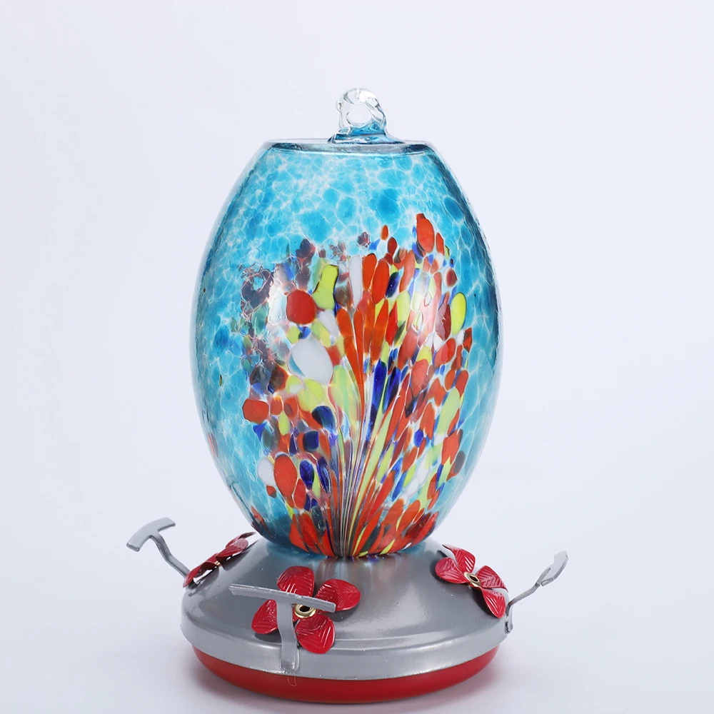 Wholesale Humming Bird Glass Feeder Bird Feeder And Drinker In Outside Garden