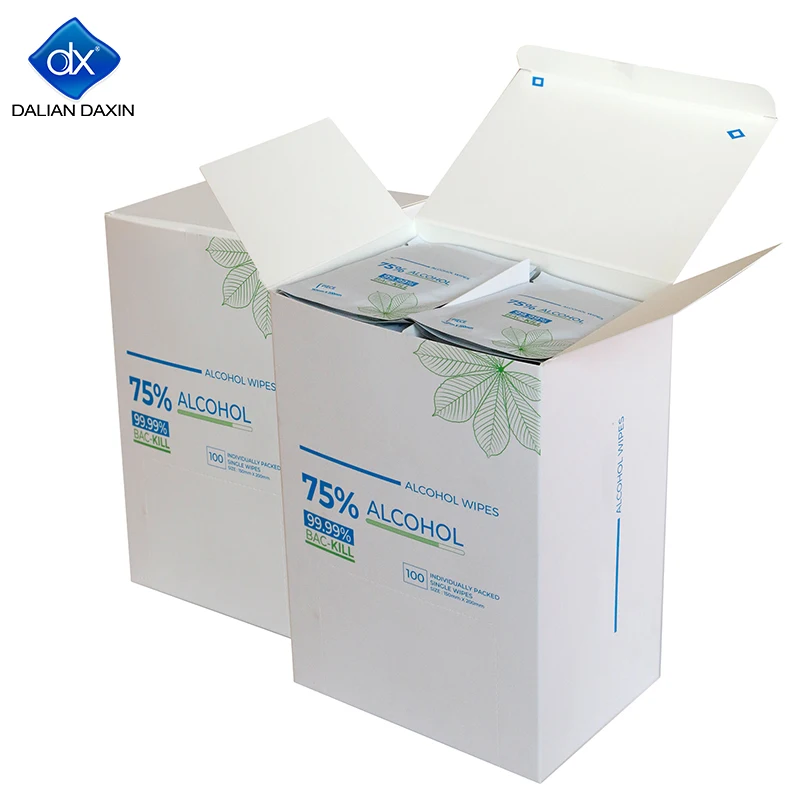 Custom Disposable Surface Cleaning 70% Isopropyl Alcohol Pads Lens Wipes Disinfection