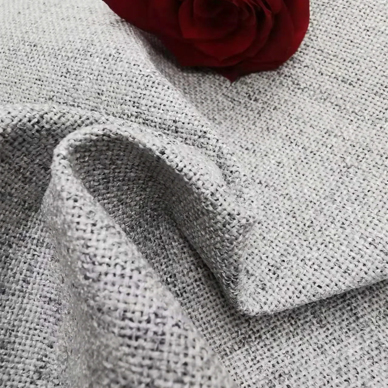 CC-9024 Hot Selling Linen Look Coating Blackout Curtain Fabric 100% Polyester Home Textile Fabric For Window Curtain