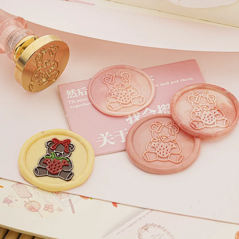 Hot Sells Strawberry Series Strawberry Necklace Strawberry Wreath Wax Seal Stamp Head