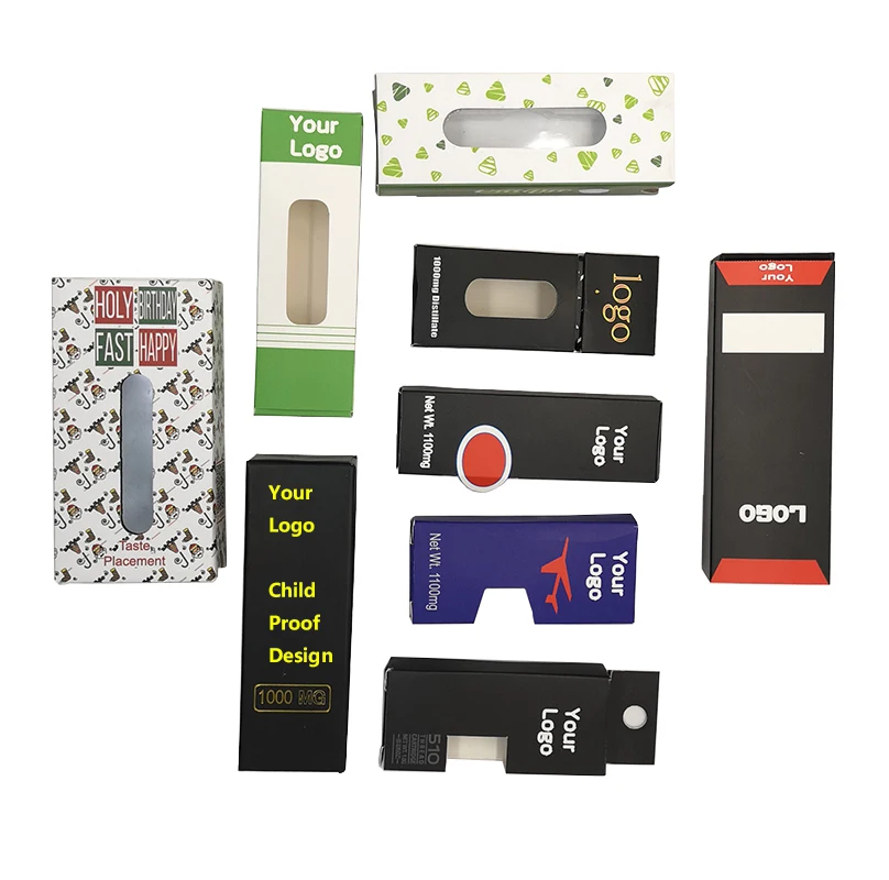 Пустая упаковка масляных картриджей с защитой от детей, 1 мл/0,8 мл