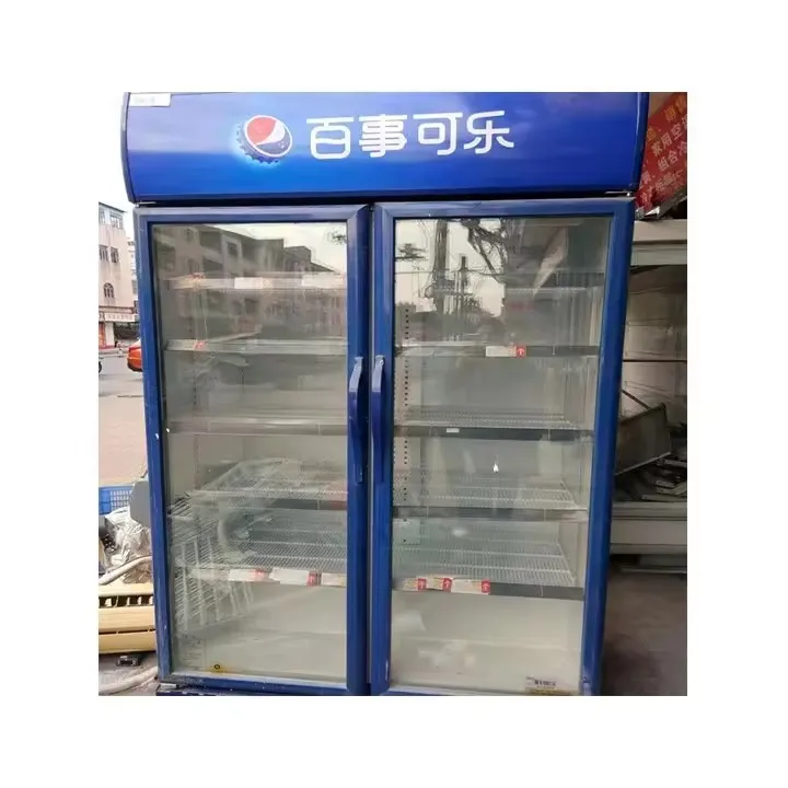 Warm Edge Insulating Glass Unit Glass Fridge 3 Door Vertical Beverage Refrigerated Display Cabinet