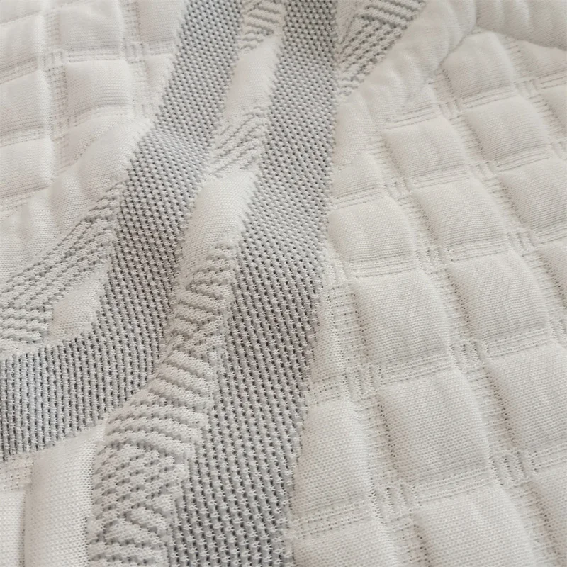 Light and thin vortex spinning technology home textile fabric yarn dyed jacquard knitted mattress fabric