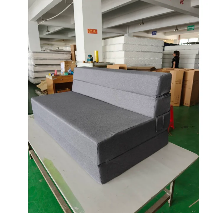 Fold  Mattress, Portable Floor Couch with Washable Cover, Foam Filling Living Room Furniture Foam Fold Sofa Bed