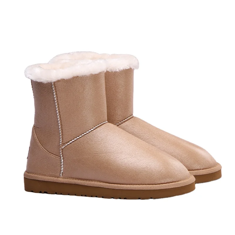 Lady winter house indoor bedroom warm furry fur women bootie platform cotton boots