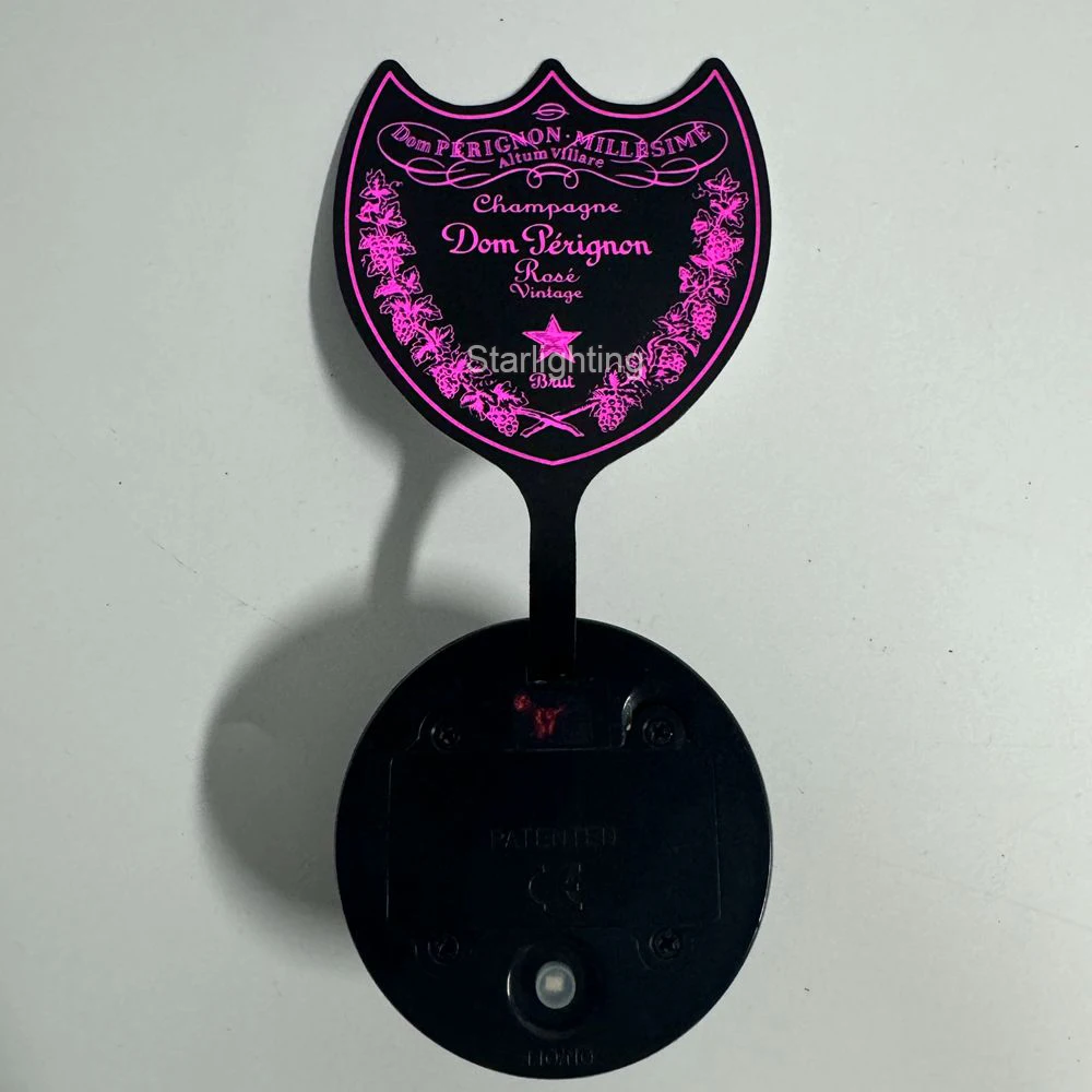 Verified OEM colorful waterproof customized brand adhesive LED EL luminous bottle label sticker for party nightclub