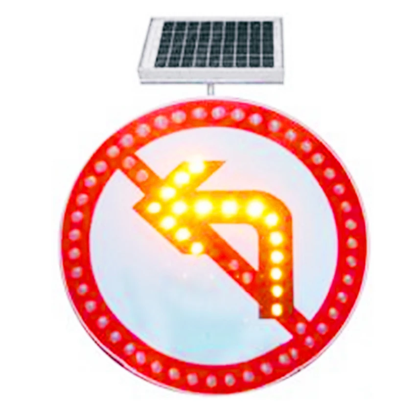 Highway Roadway Traffic Used Solar Give Way Sign Board Solar Sign Light