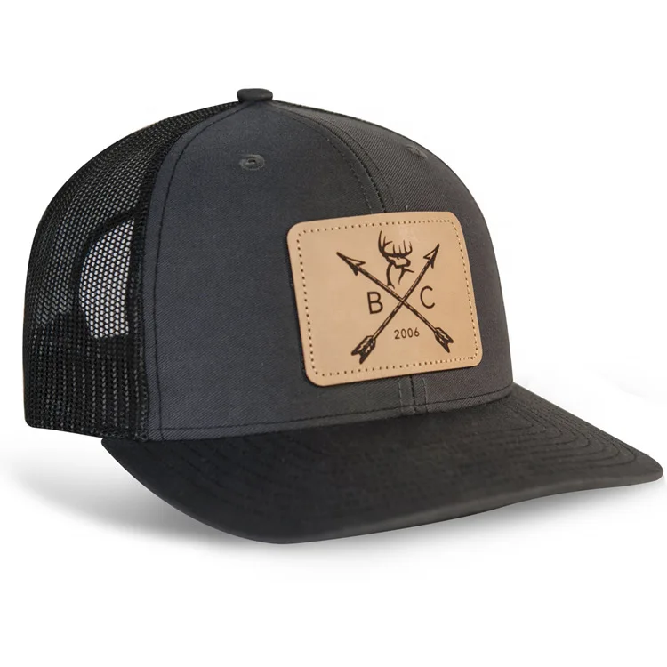 Embroidery Leather Patch Classic Richardson 112 Oem Caps Back 5 6 Panel Blank Foam Suede Custom Mesh Trucker Cap Hats