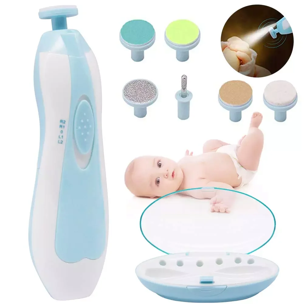Baby Nail Trimmer File Electric - Safe Nail trimmer  for Newborn Toddler Kids Toes and Fingernails , Care, Polish and Trim