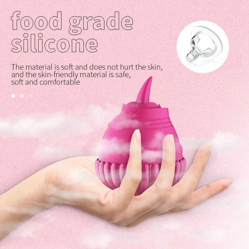 2022 High quality silicone rose vibrator clit licking sucker clitoral stimulator tongue vibrator for women