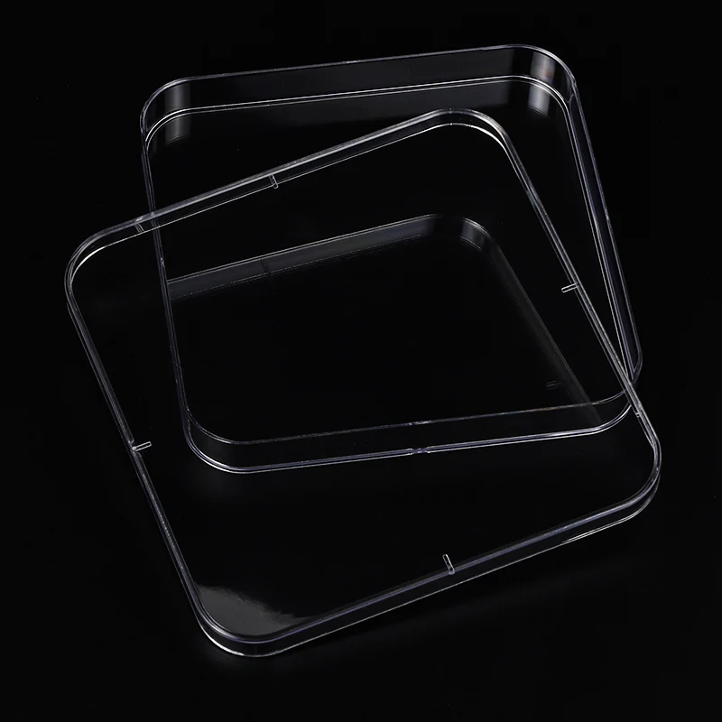 130mm square petri plastic cell culture petri dish