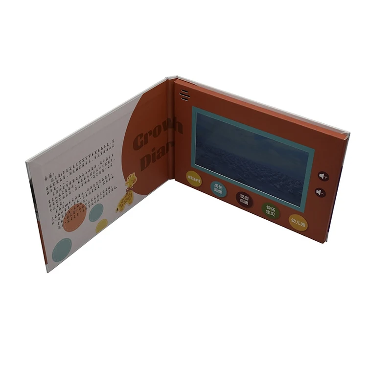 China Factory Cheap Price Custom 5 inch video Gift Greeting Cards 7 Inch Lcd Video Brochure