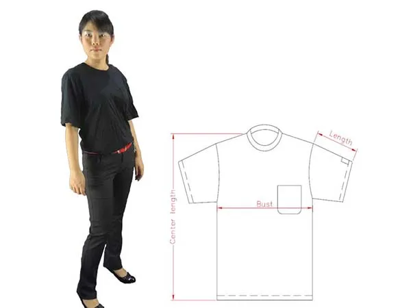 NEW Design ESD smock, Short sleeve, Poly/cotton Anti static Polo T-shirt esd clothing fabric