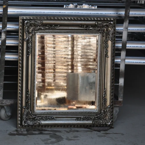 
Solid Mahogany Frame French Style Mirror Classic Painted Wooden Accessories 