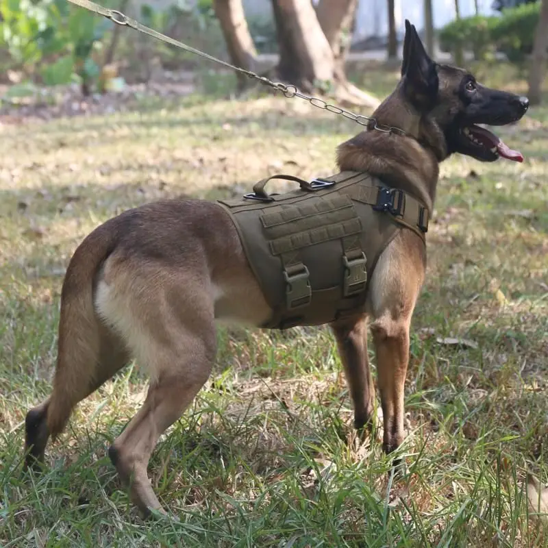 High Quality Nylon Heavy Duty Tactical Service Work No Pull Dog Harness for Large Medium Dog
