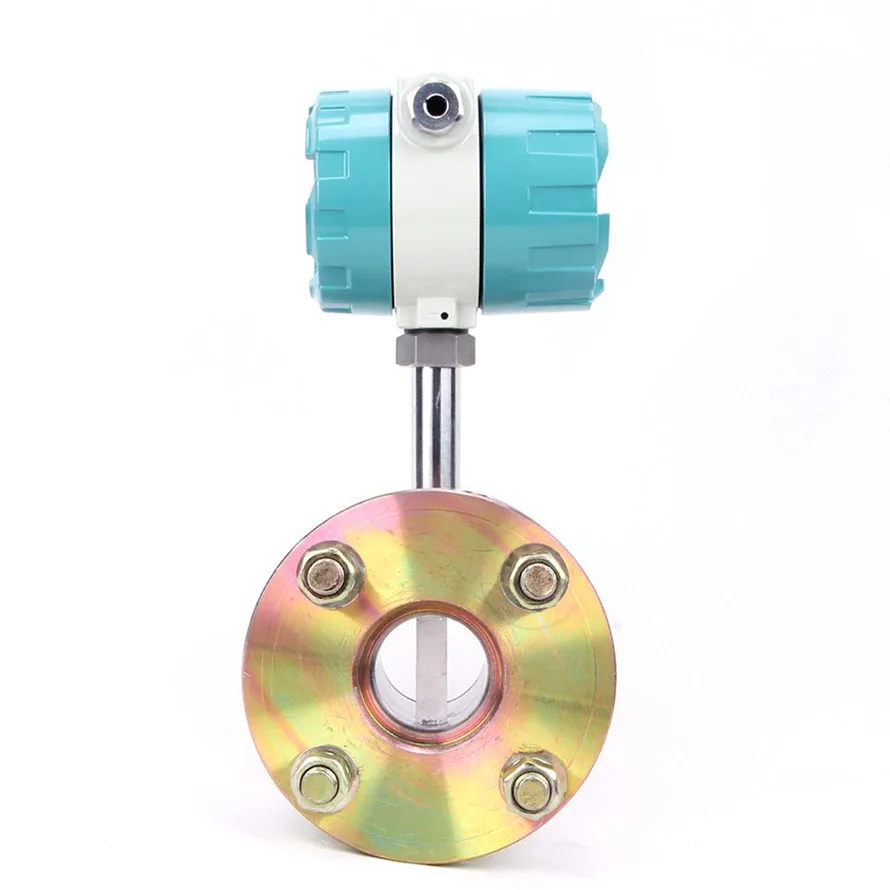 High accuracy liquid vortex flowmeter vortex-wafer DN150 200-2000m3/h vortex transmitter for beverage industry