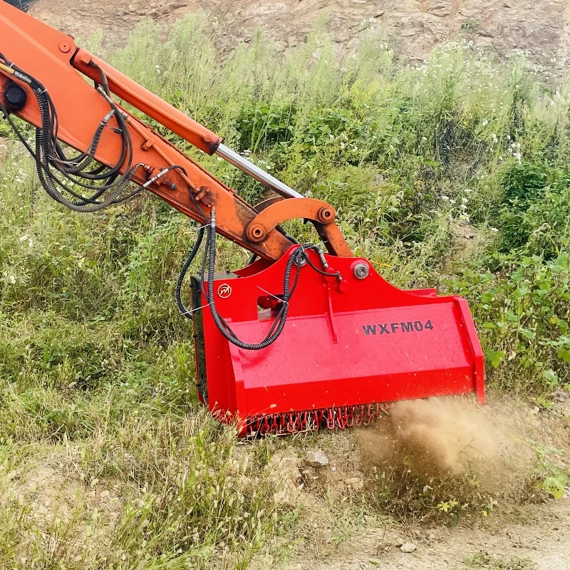 5-8T Excavator Drum Forestry Mulcher