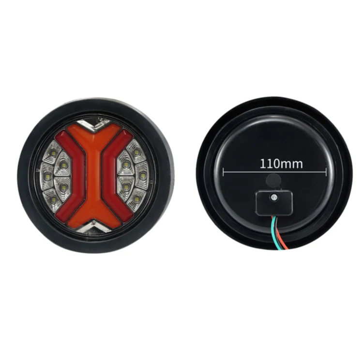 
Universal 24v round combination led signal rear tail light for truck trailer 