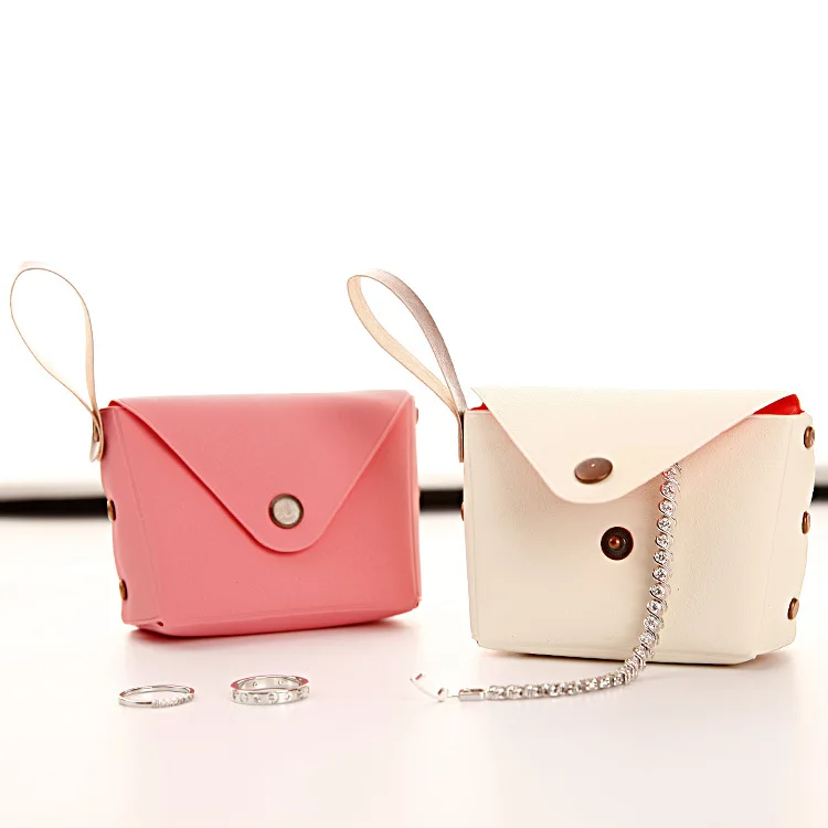 Hot sale korean style cute candy color pocket coin purse key bag creative macaron hand bag card cash wallet