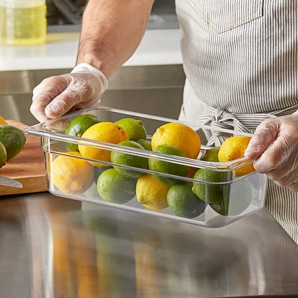 1/3 Size Clear Polycarbonate Food Pan Refrigerated Fresh Storage Box GN Containers With Lid Plastic Plate