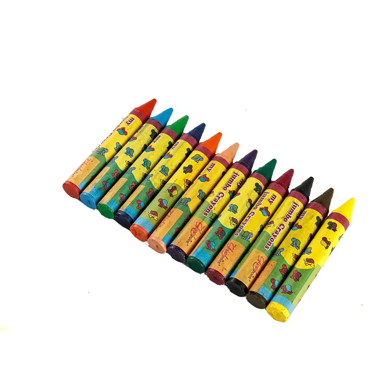 10 Colors Wax Premium Small Crayon for School Children In color box made in ningbo changxiang