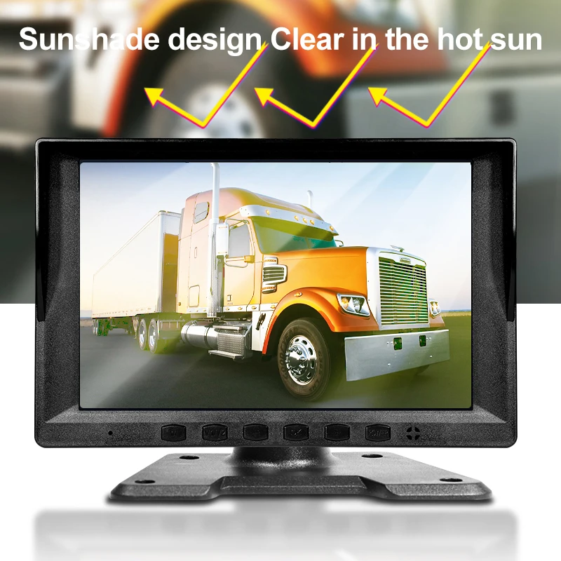 8 Inch 4CH MP5 Player Car DVR Recorder IPS Monitor 1080P Waterproof Backup Camera Kit for Truck Trailer Bus RV