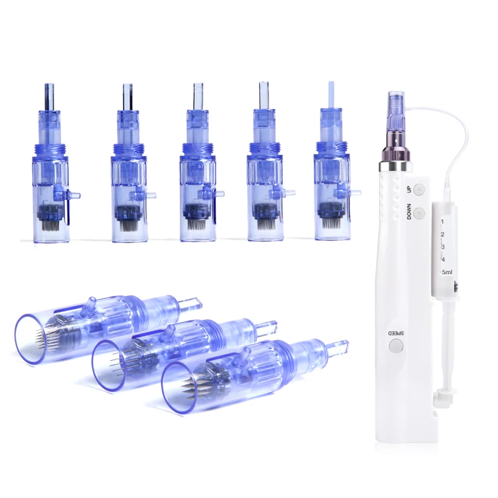 MONA Hydra Injector Derma Pen Needle Cartridge Microneedling With Syringe Tube Anti_Back Flow Mode Face And Body