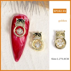 Light luxury manicure zircon diamond jewelry bull head super flash color retention nail drill stickers do not fade