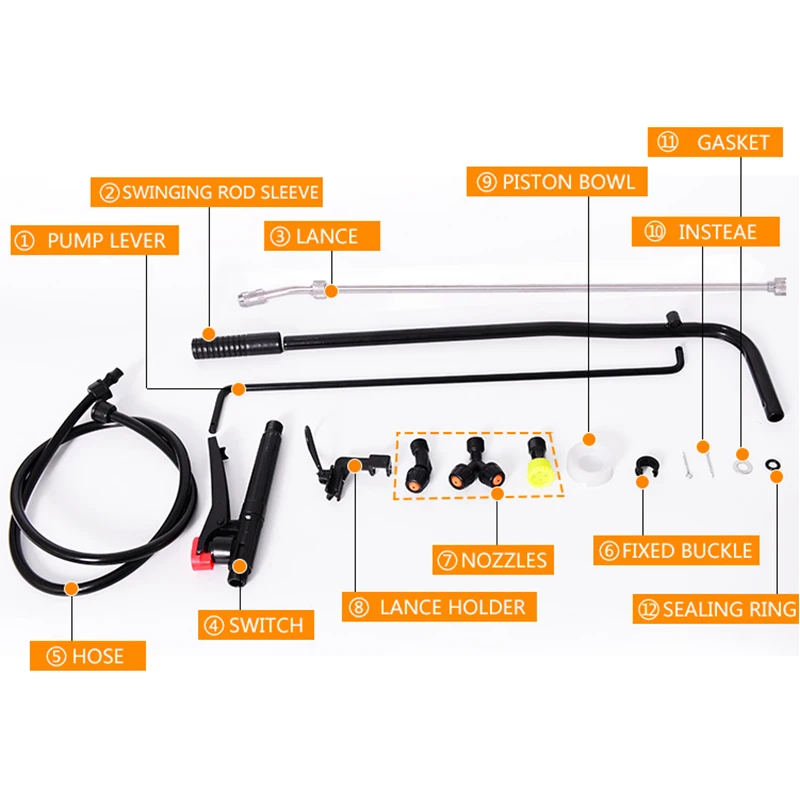 High Quality New PE Farm Agricultural Watering Irrigation Manual Operated Sprayer 16 Litre Knapsack Sprayer