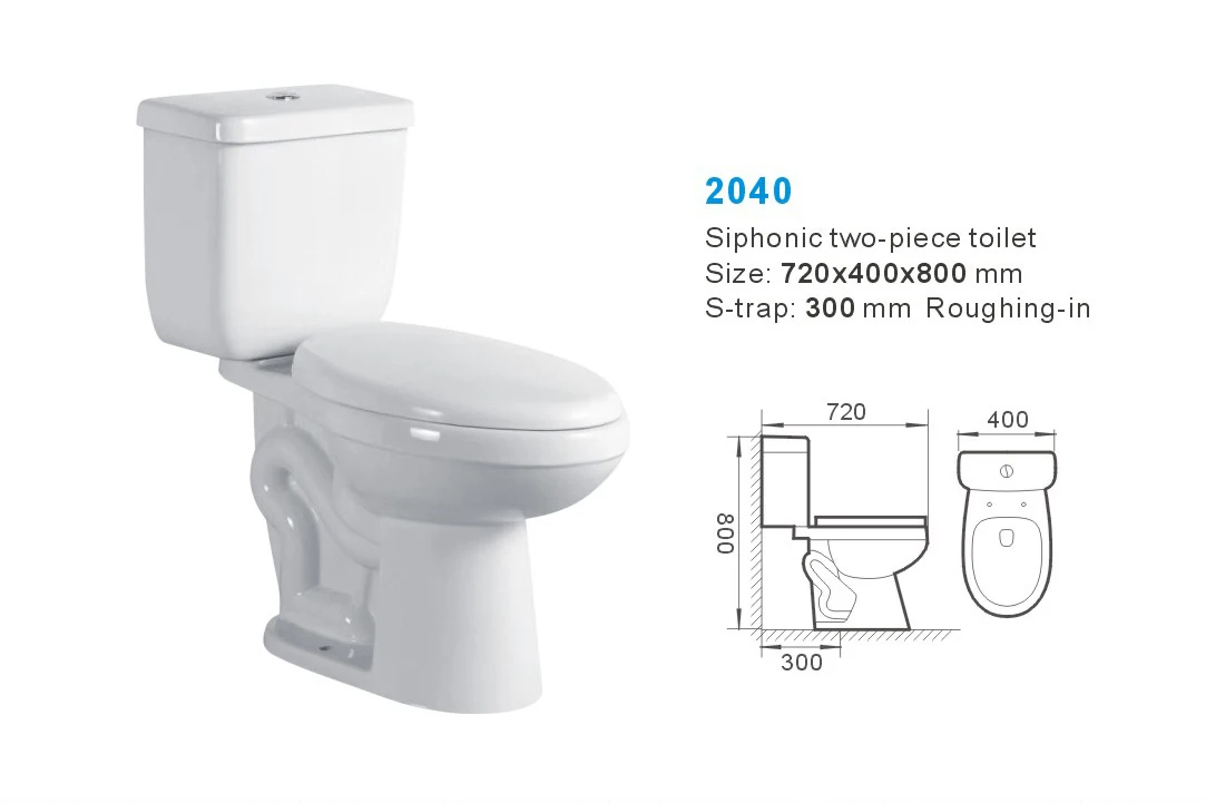 Eastern Style Design Bathroom Toilet Bowl Sanitary Ware Two Piece Toilet For Bathroom