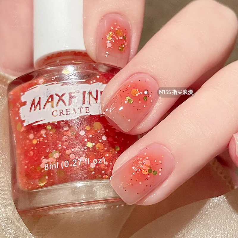 167 Colors 8ml Peel Off Air Dry Nail Polish Semi-permanent Glitter Normal Halal Nail Polish Lacquer Varnish