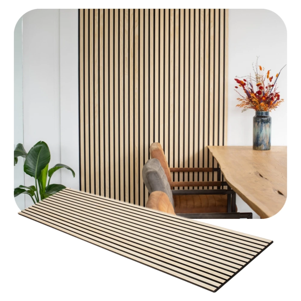 decorative wood panels wall decor interior acupanel MDF slat wood acoustic panel price for wall and ceiling