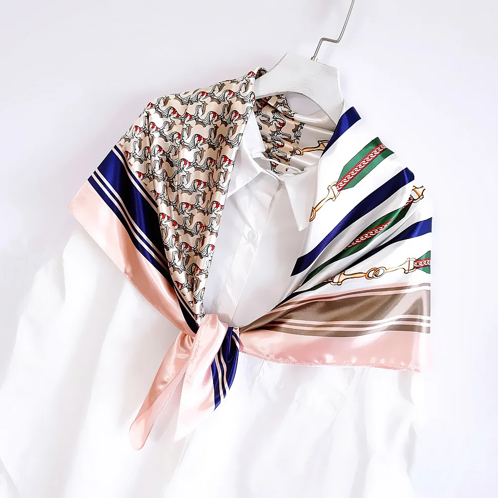 Женский шелковый шарф для украшения одежды