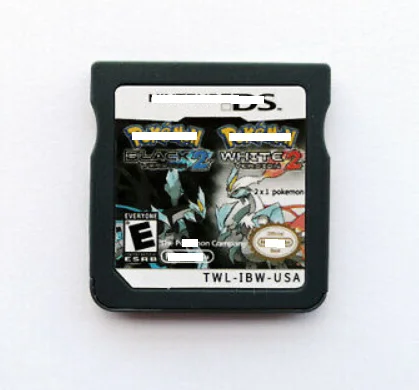 
Video Game Cartridge Cards black2 white2 pokemon Black 2 White 2 2 in 1 USA Version for DS games 