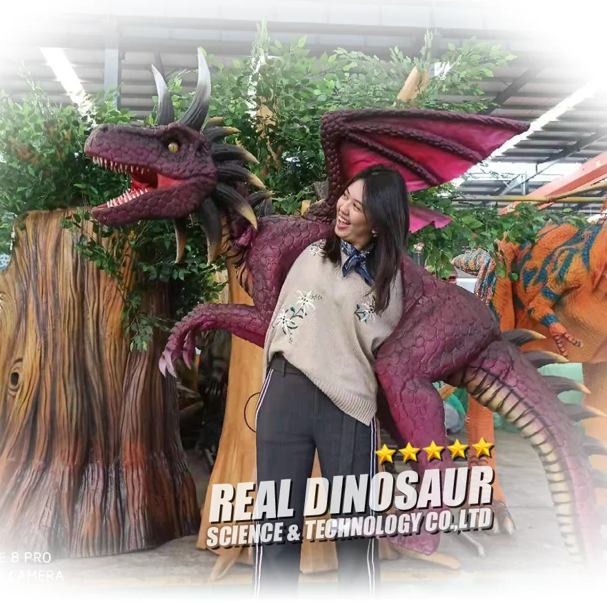 
Animatronic Dragon Realistic Baby Dinosaur Puppet 