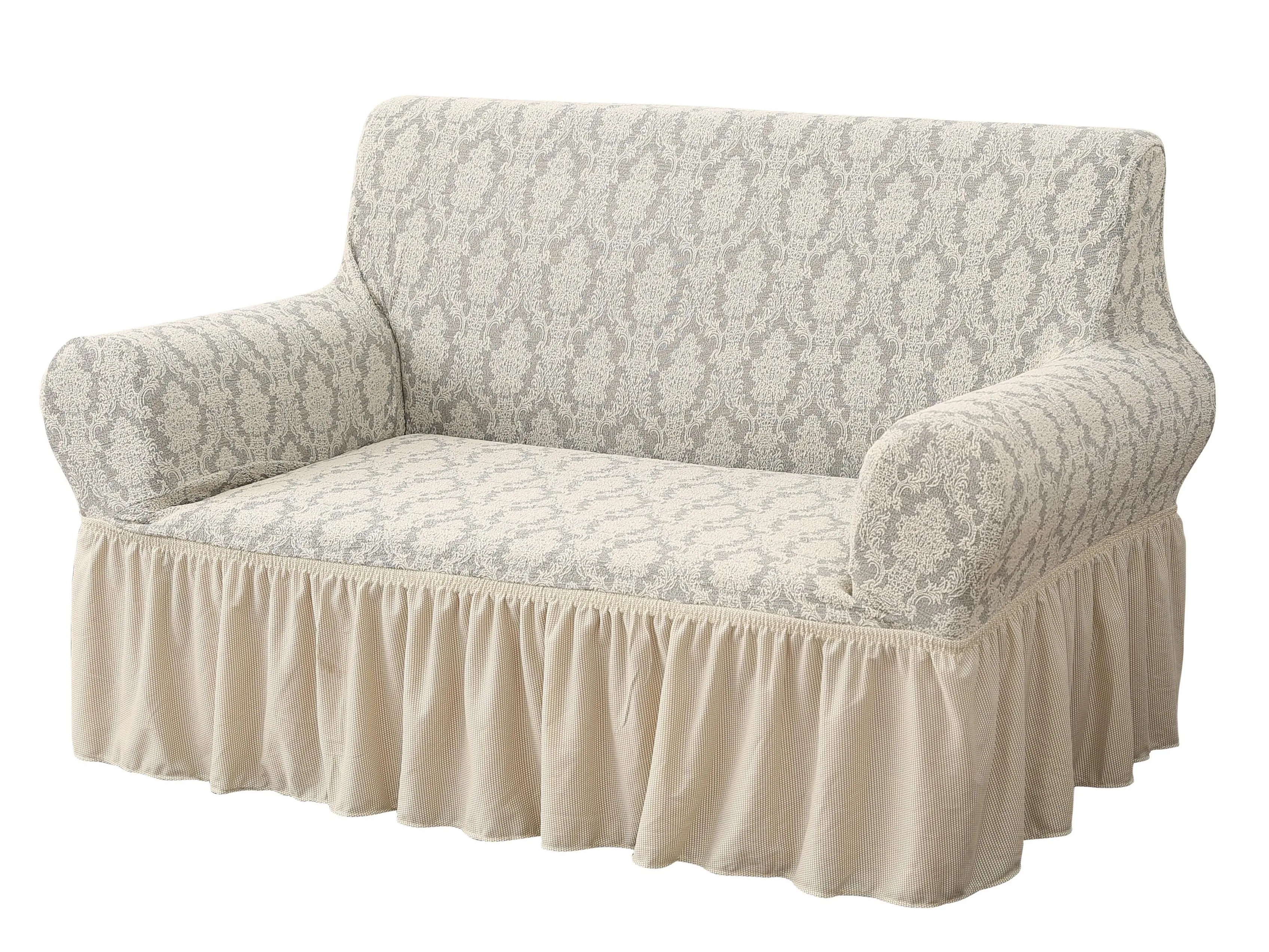 Wholesale stretch  jacquard sofa cover with skirt 3211 set 311 set support customization