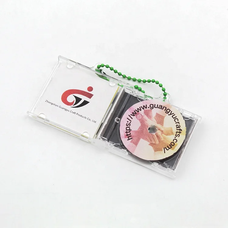 Wholesale High Quality CD Box Keychain Dvd Holder Key Ring Custom Logo Acrylic Diy Blank Mini Album Idol Nfc Music Cd-Keychain