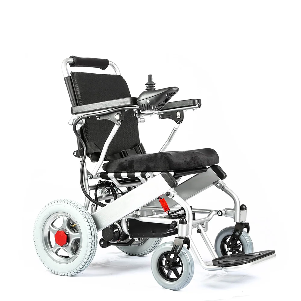 Safe Portable Long Driving Distance Power Remote Control Folding Electric Wheelchair