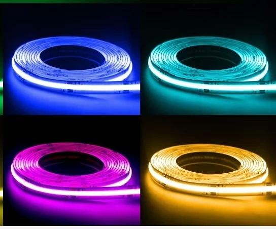 RGB Cob Leds Tape 5M/Roll with European Certifications Low Voltage Cob Led Strip Light RGB 630leds/m
