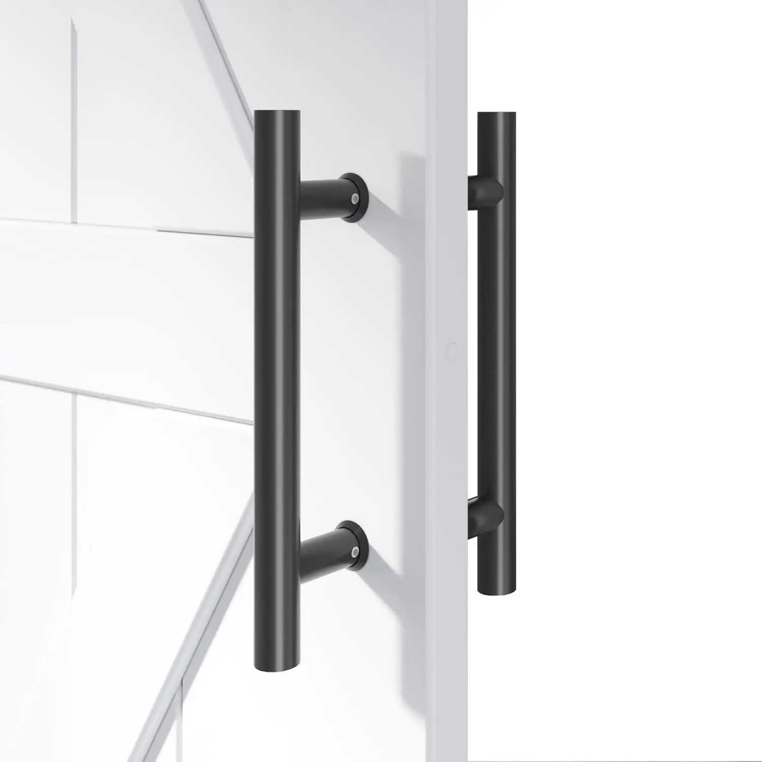Rustic Industrial Glass Barn Door Handle Custom Vintage Hanging Doors DIY Kit Hardware with Elbow Flanges Pipes for Home Use