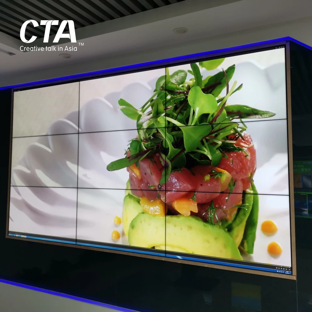 1.8mm bezel 55inch 49inch 46inch lcd 4k video processor full color indoor lcd display screen video wall stage lcd cheap for sale