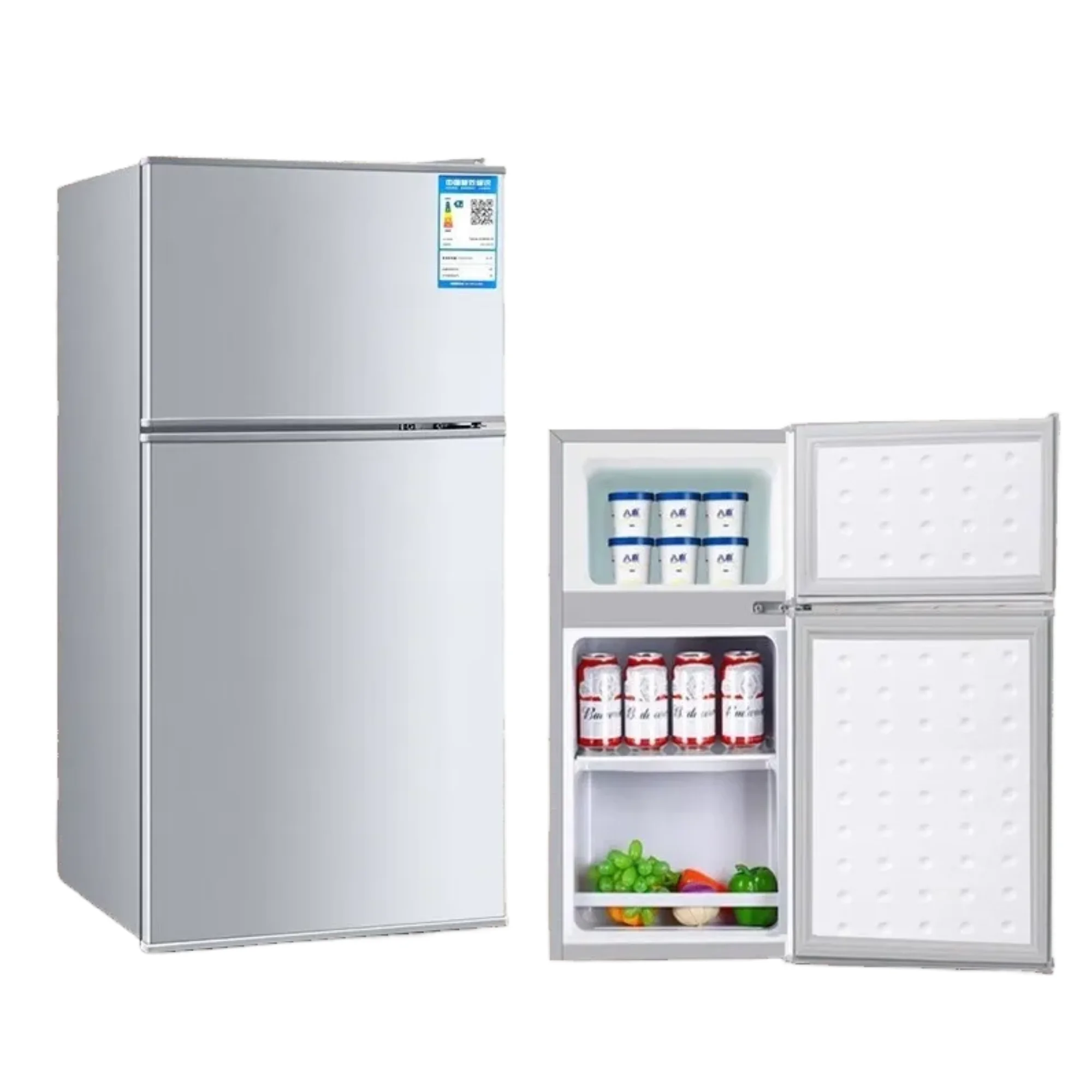 118L, лидер продаж, большая вместимость, двухдверный холодильник FridgeRefrigerator R600a, Холодильный смарт-холодильник