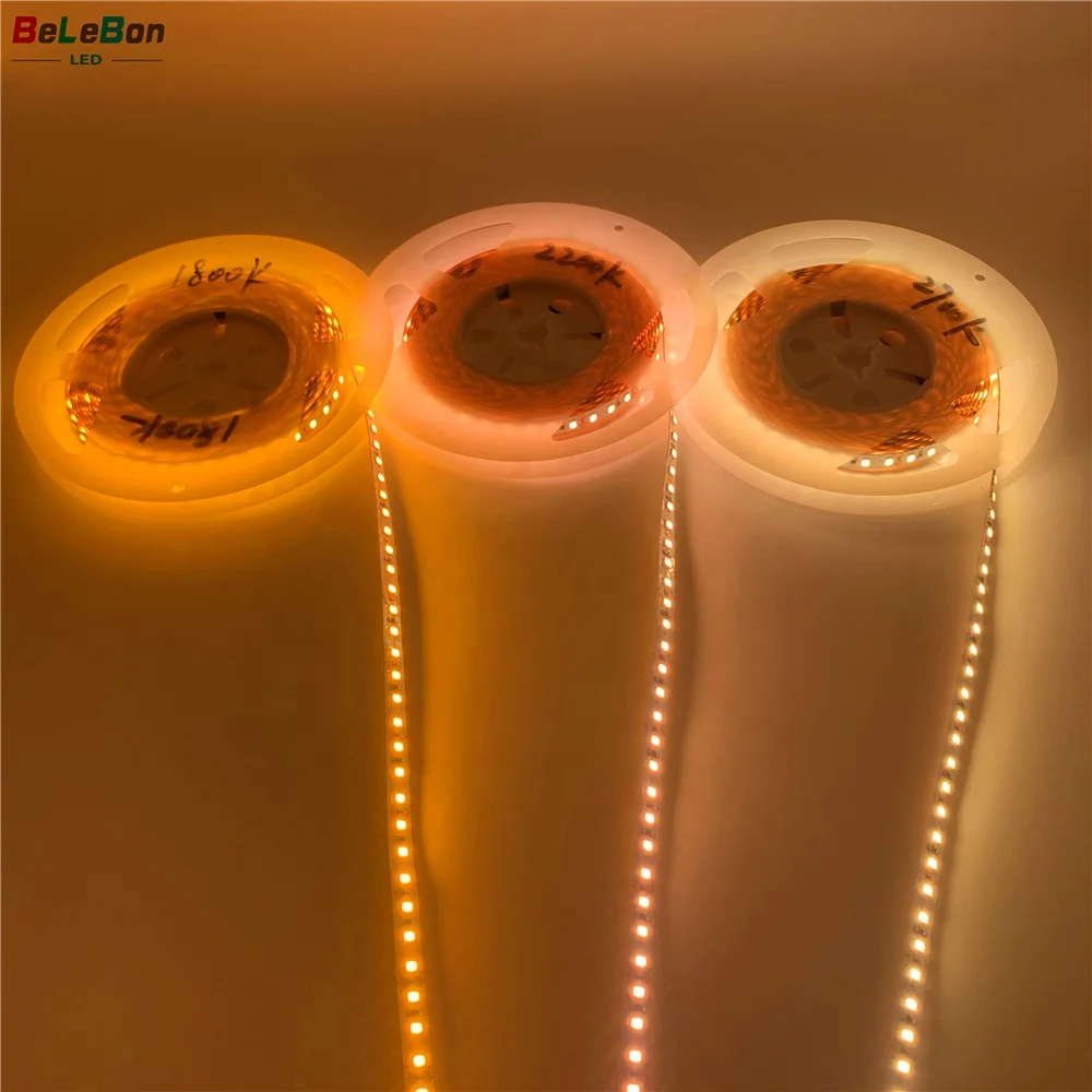 DC12V DC24V 8mm width 2835 120leds/m 1700K 1800K 1900K amber golden yellow orange color led strip