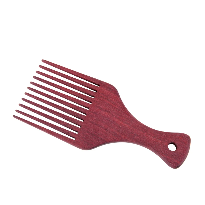 2023 Wooden Wide Teeth Brush Pick Comb Laser Plastic Gear Fork Hairbrush Insert for Afro Hair Styling Tools for Home