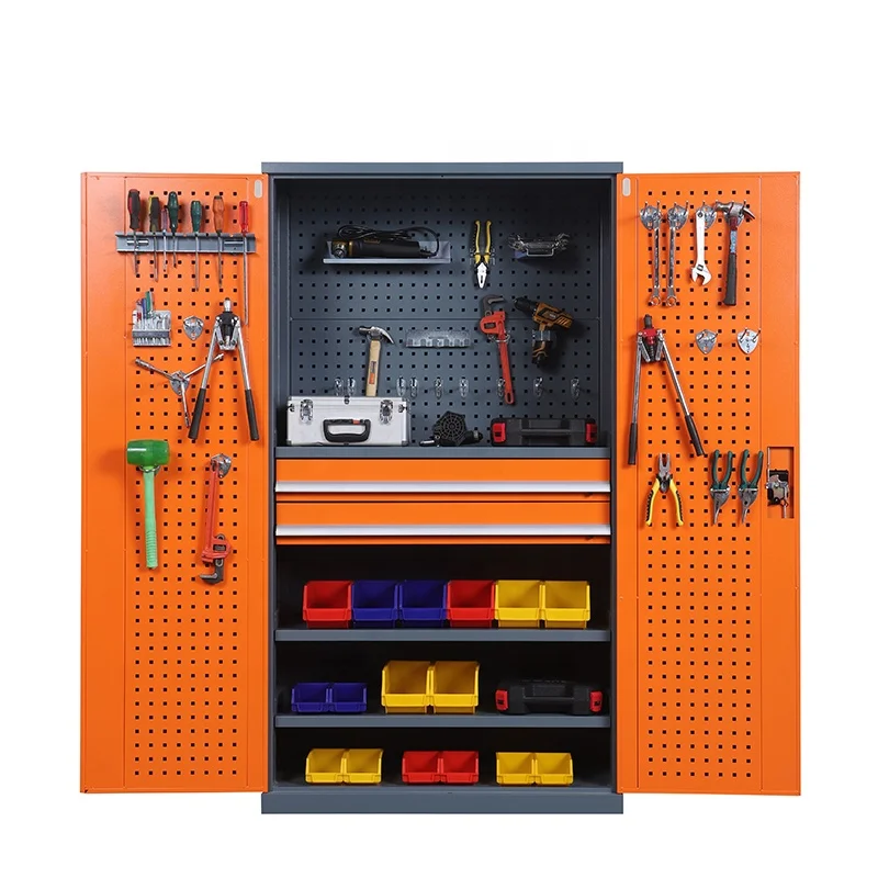 Heavy duty 2 doors design garage tool cabinet