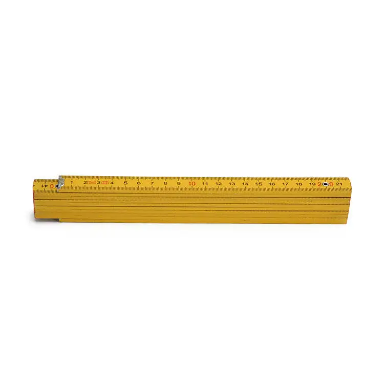 Folding Carpenters Ruler End Collapsible 1M 2 Meters Yellow Straight Folding Ruler