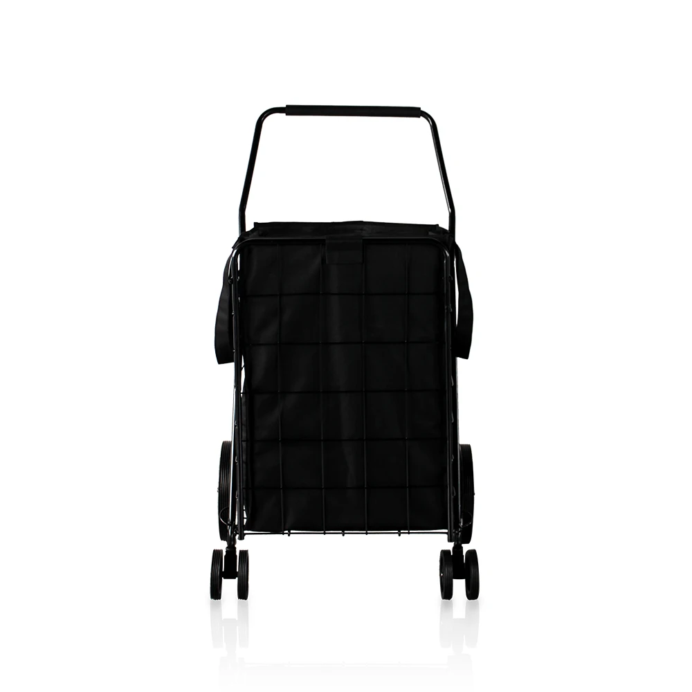 Heavy Duty Steel cart Large steel shopping cart cloth bag car four wheels are more flexible collapsible shopping cart